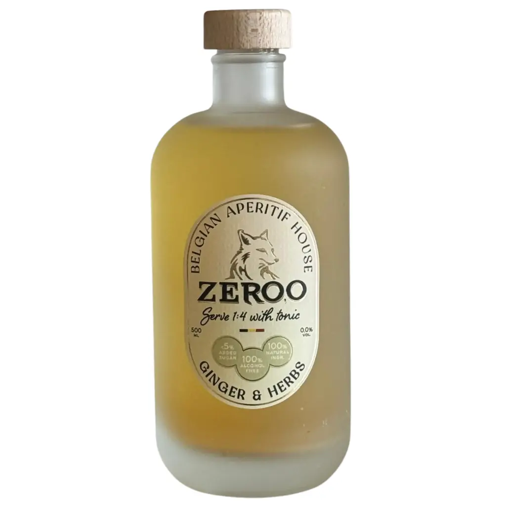 Zeroo Ginger & Herbs -alcoholvrije mixer - 0% - 500ml.